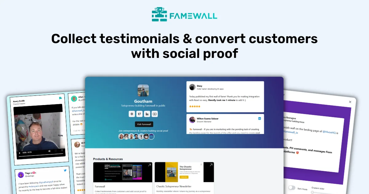 Famewall - The Testimonial Tool