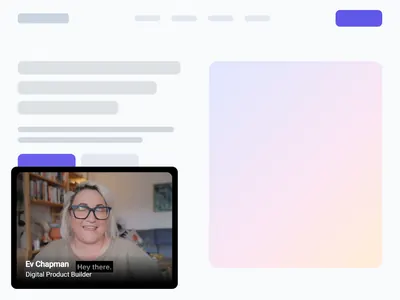 Popup testimonial widget: a video testimonial pops up in the bottom corner of a website